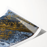 Elegant Abstract Fluid Canvas – Modern Gold & Black Wall Art