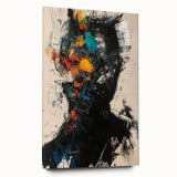 High Contrast Abstract Paintings – Color Burst Portrait Silhouette