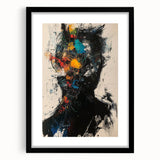 High Contrast Abstract Paintings – Color Burst Portrait Silhouette