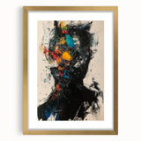 High Contrast Abstract Paintings – Color Burst Portrait Silhouette