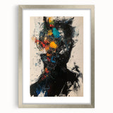 High Contrast Abstract Paintings – Color Burst Portrait Silhouette