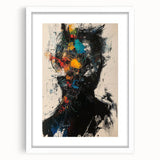 High Contrast Abstract Paintings – Color Burst Portrait Silhouette