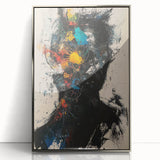 High Contrast Abstract Paintings – Color Burst Portrait Silhouette