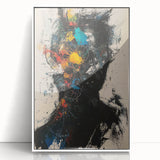 High Contrast Abstract Paintings – Color Burst Portrait Silhouette