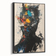 High Contrast Abstract Paintings – Color Burst Portrait Silhouette