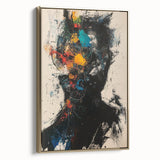 High Contrast Abstract Paintings – Color Burst Portrait Silhouette