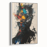 High Contrast Abstract Paintings – Color Burst Portrait Silhouette