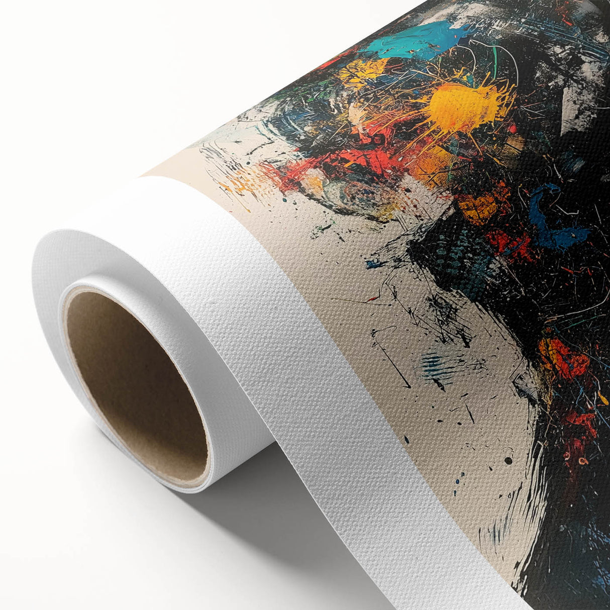 High Contrast Abstract Paintings – Color Burst Portrait Silhouette