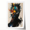 High Contrast Abstract Paintings – Color Burst Portrait Silhouette