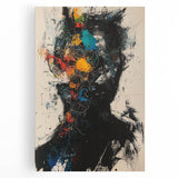 High Contrast Abstract Paintings – Color Burst Portrait Silhouette