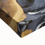 Modern Luxury Abstract Paintings – Navy Blue & Gold Canvas Art