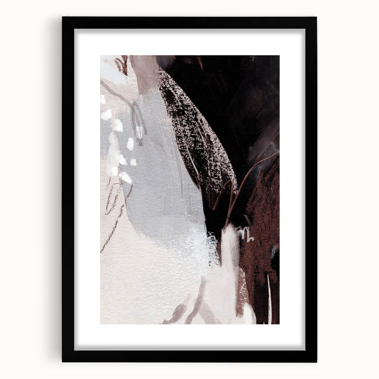 Earthen Harmony Abstracts - Expressive Brushstroke Art in Earth Tones