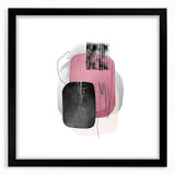 Minimalist Abstract Canvas Prints – Blush Pink & Black Wall Art