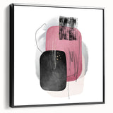 Minimalist Abstract Canvas Prints – Blush Pink & Black Wall Art