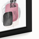 Minimalist Abstract Canvas Prints – Blush Pink & Black Wall Art