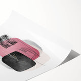 Minimalist Abstract Canvas Prints – Blush Pink & Black Wall Art