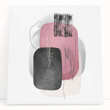 Minimalist Abstract Canvas Prints – Blush Pink & Black Wall Art