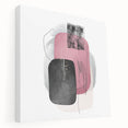 Minimalist Abstract Canvas Prints – Blush Pink & Black Wall Art