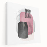 Minimalist Abstract Canvas Prints – Blush Pink & Black Wall Art