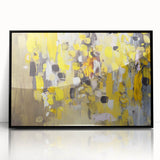 Bold Yellow Moody Modern Wall Art – Abstract Canvas for Vibrant Spaces