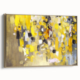 Bold Yellow Moody Modern Wall Art – Abstract Canvas for Vibrant Spaces