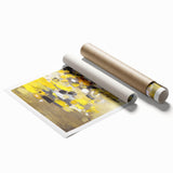 Bold Yellow Moody Modern Wall Art – Abstract Canvas for Vibrant Spaces