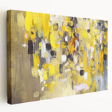 Bold Yellow Moody Modern Wall Art – Abstract Canvas for Vibrant Spaces