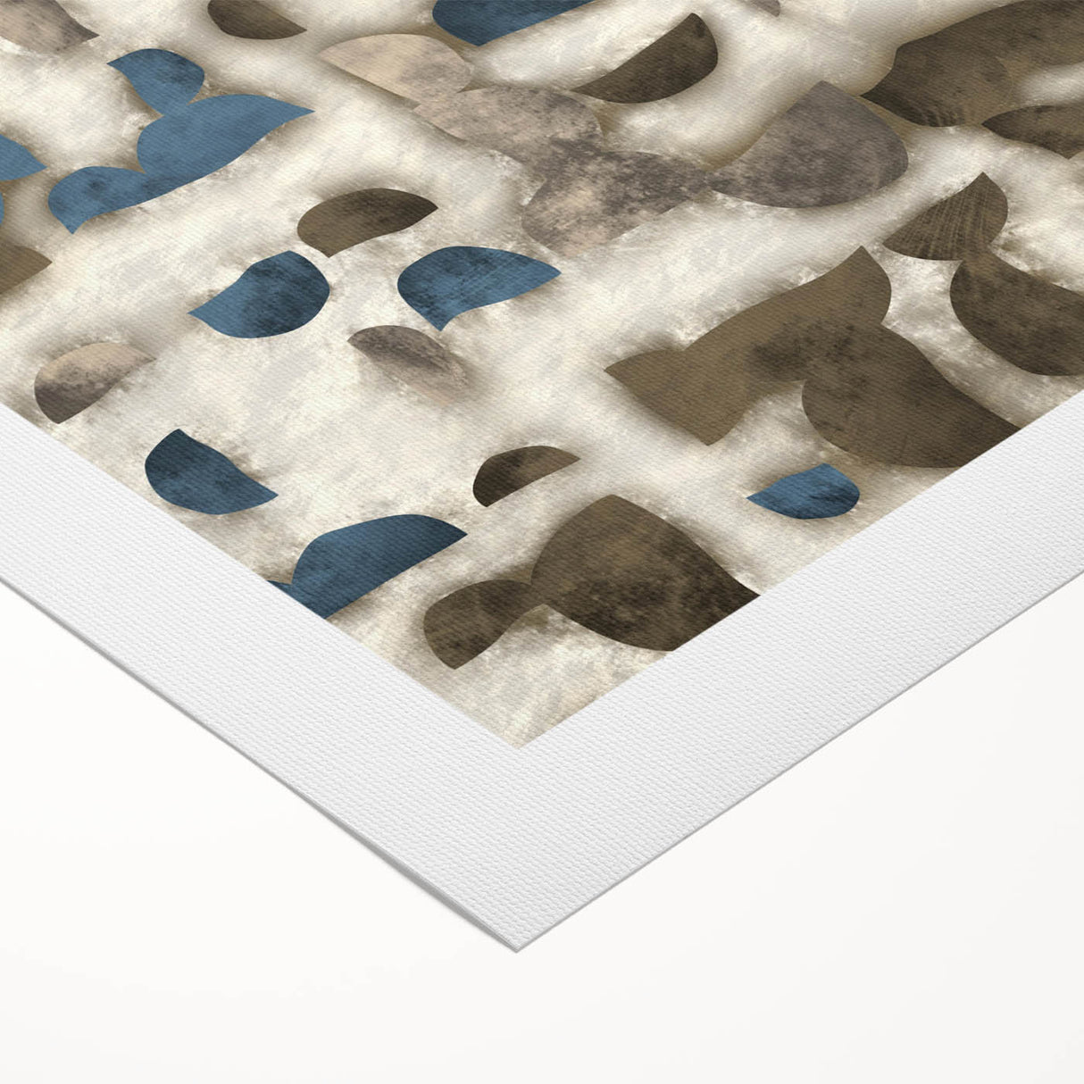 Large Abstract Wall Decor - Textured Art in Blue and Earth Tones