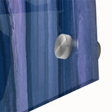 Serene Abstract Fluid Canvas – Contemporary Blue & Plum Art