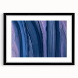 Serene Abstract Fluid Canvas – Contemporary Blue & Plum Art