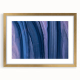 Serene Abstract Fluid Canvas – Contemporary Blue & Plum Art