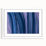 Serene Abstract Fluid Canvas – Contemporary Blue & Plum Art