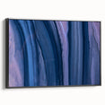 Serene Abstract Fluid Canvas – Contemporary Blue & Plum Art