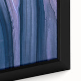 Serene Abstract Fluid Canvas – Contemporary Blue & Plum Art