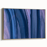 Serene Abstract Fluid Canvas – Contemporary Blue & Plum Art