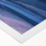 Serene Abstract Fluid Canvas – Contemporary Blue & Plum Art