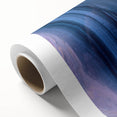 Serene Abstract Fluid Canvas – Contemporary Blue & Plum Art