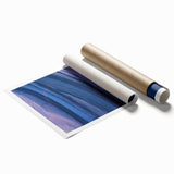 Serene Abstract Fluid Canvas – Contemporary Blue & Plum Art