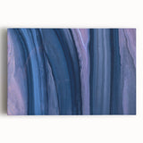 Serene Abstract Fluid Canvas – Contemporary Blue & Plum Art