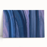 Serene Abstract Fluid Canvas – Contemporary Blue & Plum Art