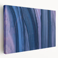 Serene Abstract Fluid Canvas – Contemporary Blue & Plum Art