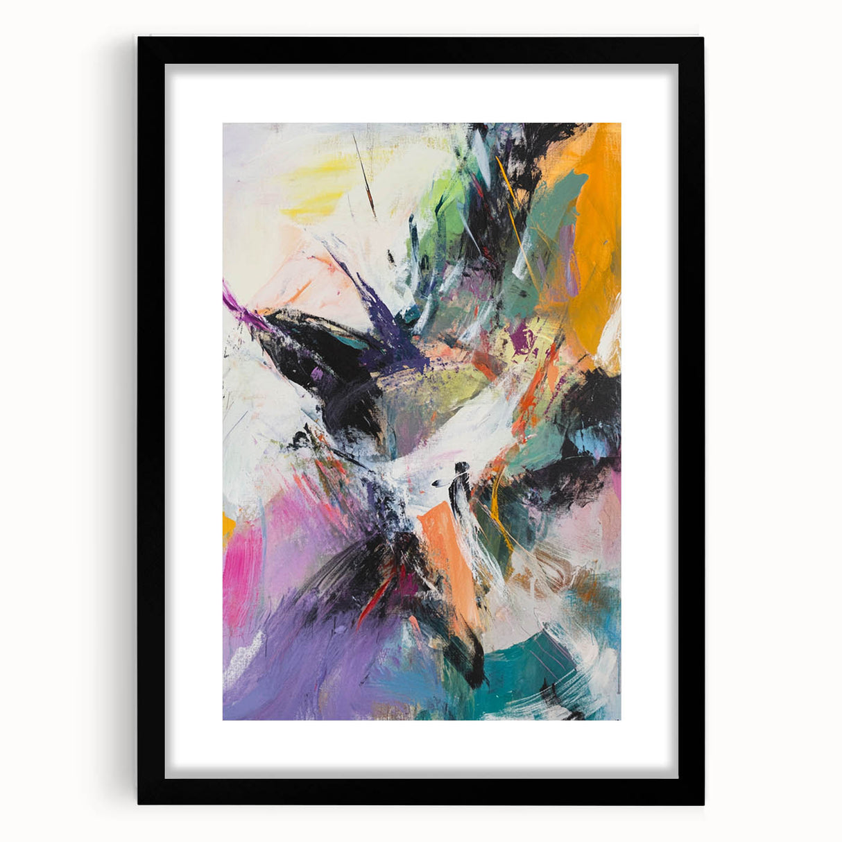 Colorful Abstract Wall Hangings – Energetic Pastel Brushwork Art
