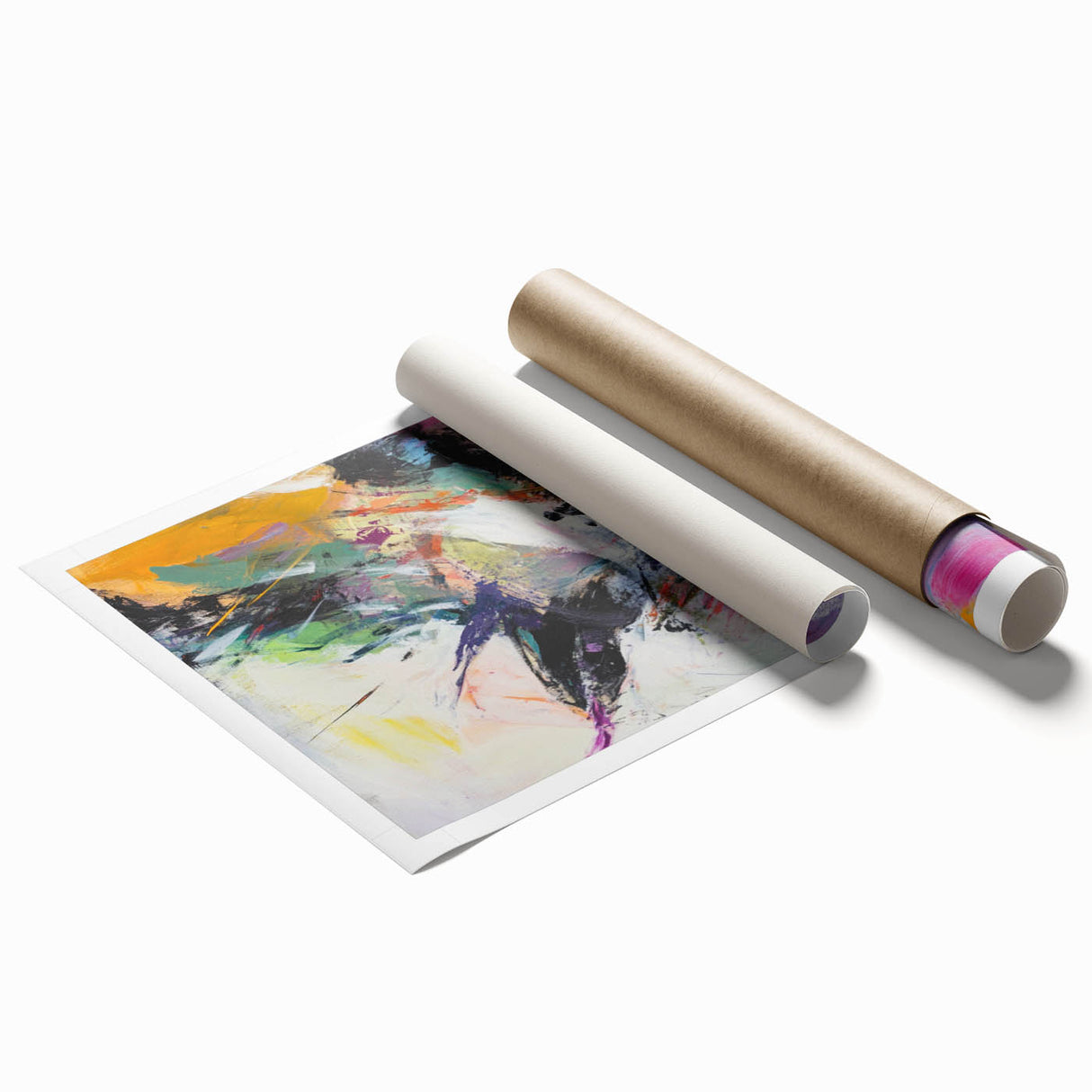 Colorful Abstract Wall Hangings – Energetic Pastel Brushwork Art