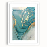 Upscale Abstract Art Collection – Teal & Gold Luxury Canvas