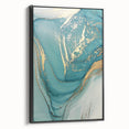 Upscale Abstract Art Collection – Teal & Gold Luxury Canvas