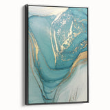 Upscale Abstract Art Collection – Teal & Gold Luxury Canvas