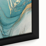 Upscale Abstract Art Collection – Teal & Gold Luxury Canvas
