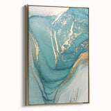 Upscale Abstract Art Collection – Teal & Gold Luxury Canvas