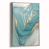 Upscale Abstract Art Collection – Teal & Gold Luxury Canvas