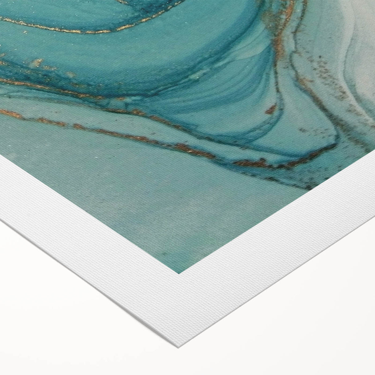 Upscale Abstract Art Collection – Teal & Gold Luxury Canvas